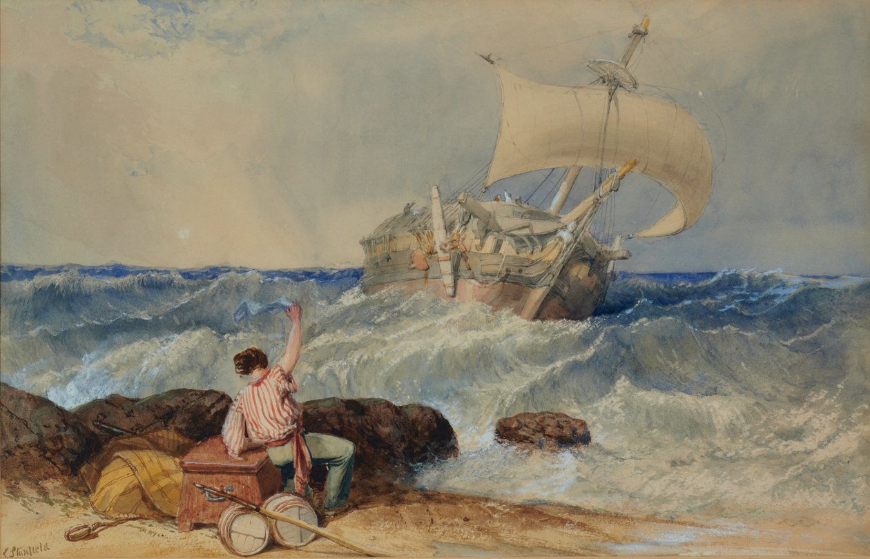 Navire en mer agitée - Clarkson Frederick Stanfield