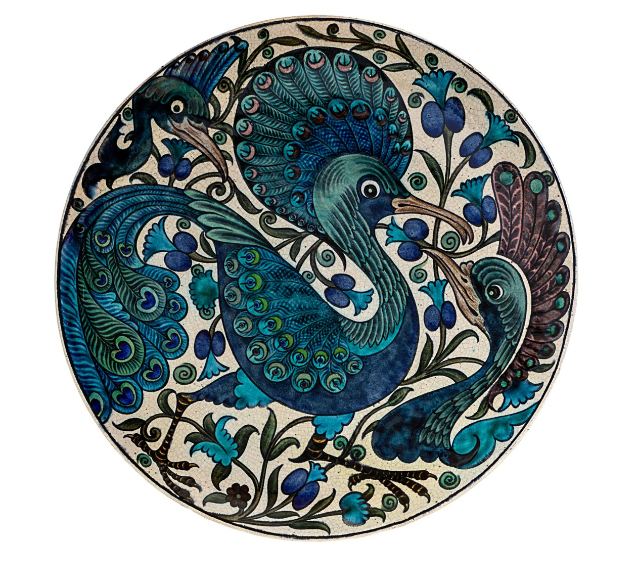 Assiette Paon Fantastique - William de Morgan