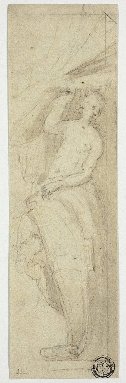 Femme tirant le rideau - William Etty