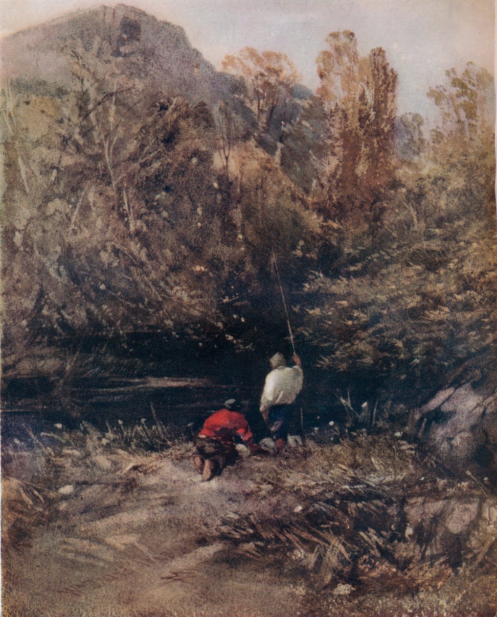 Paysage, avec pêcheurs, 1843, 1924 - William Evans