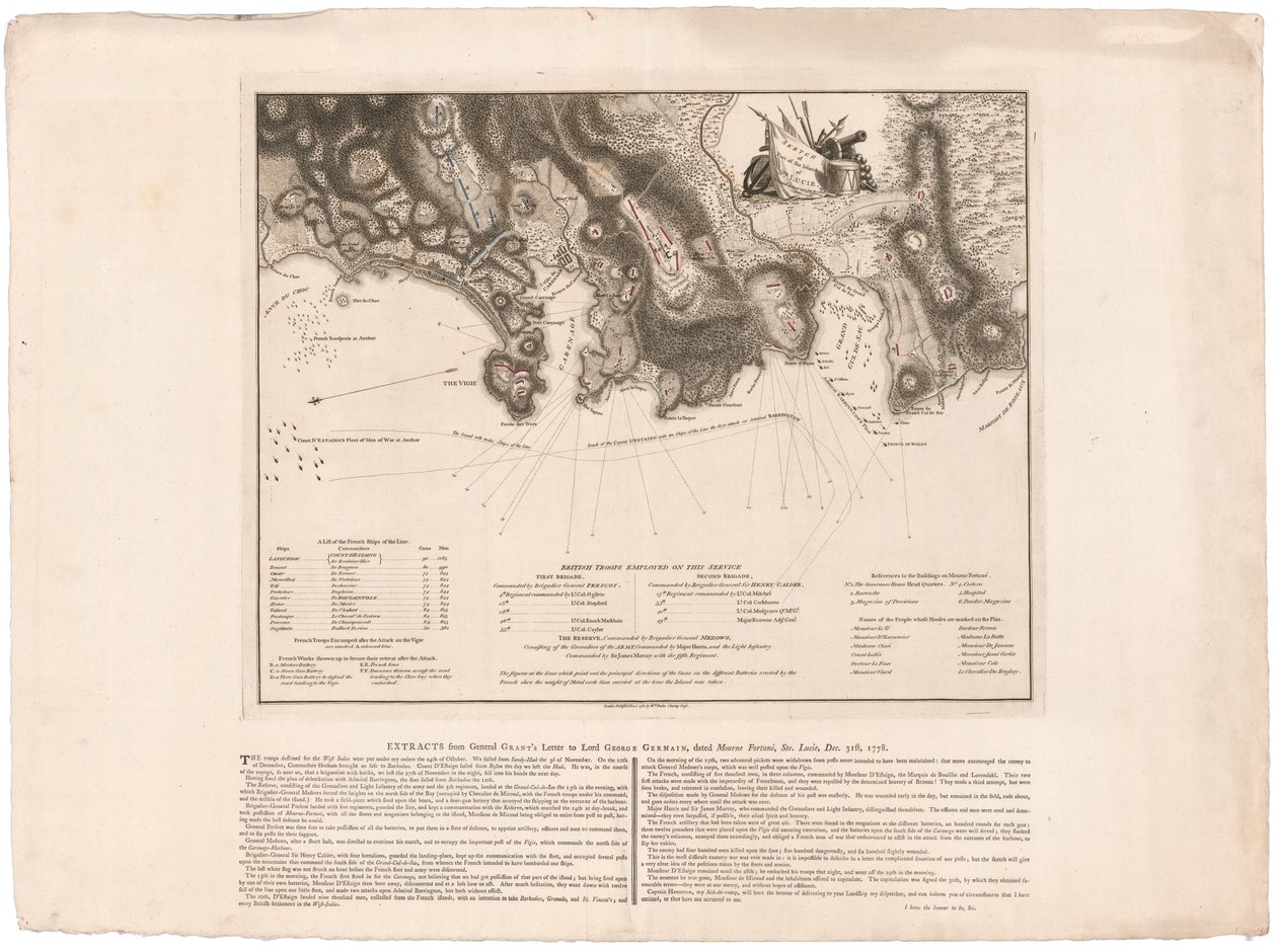 Plan de Ste. Lucie par Faden - William Faden