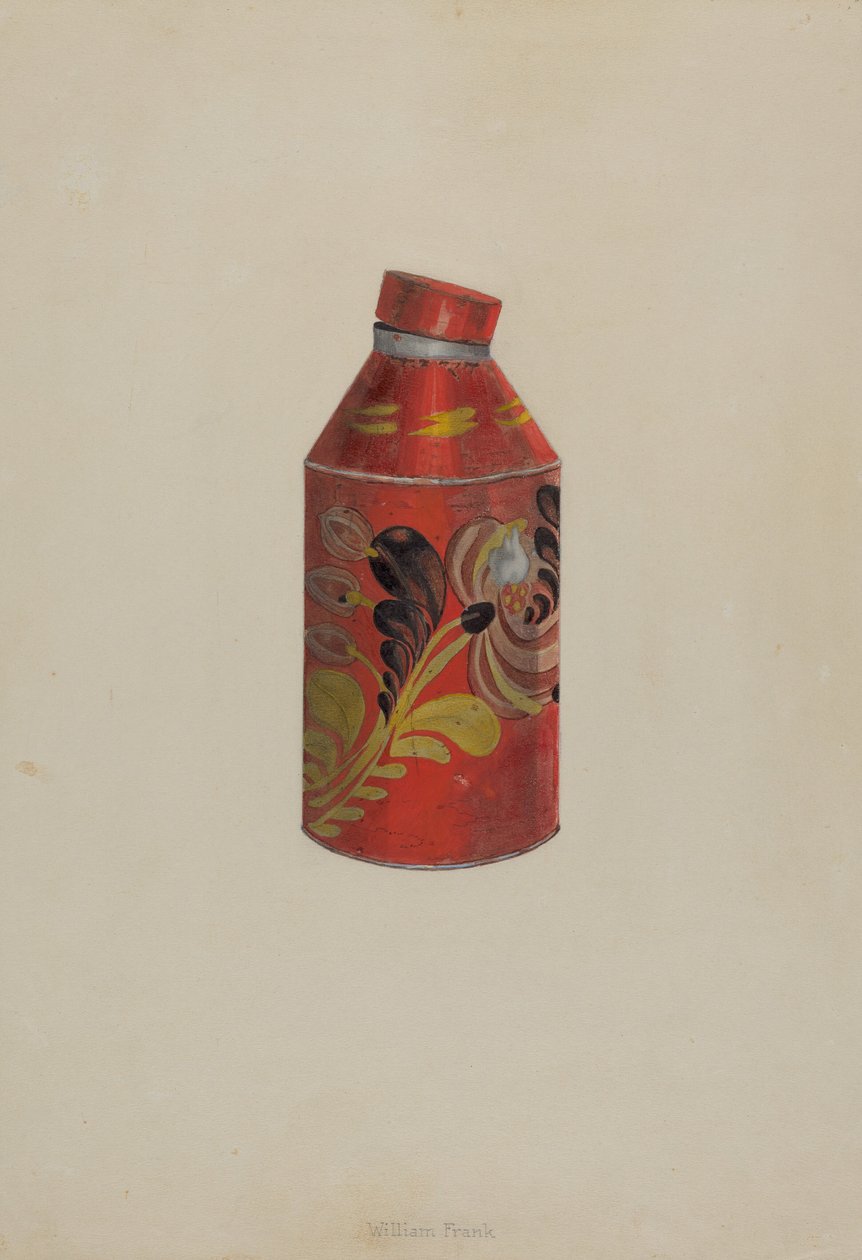 Boîte à thé en tôle, vers 1938 - William Frank