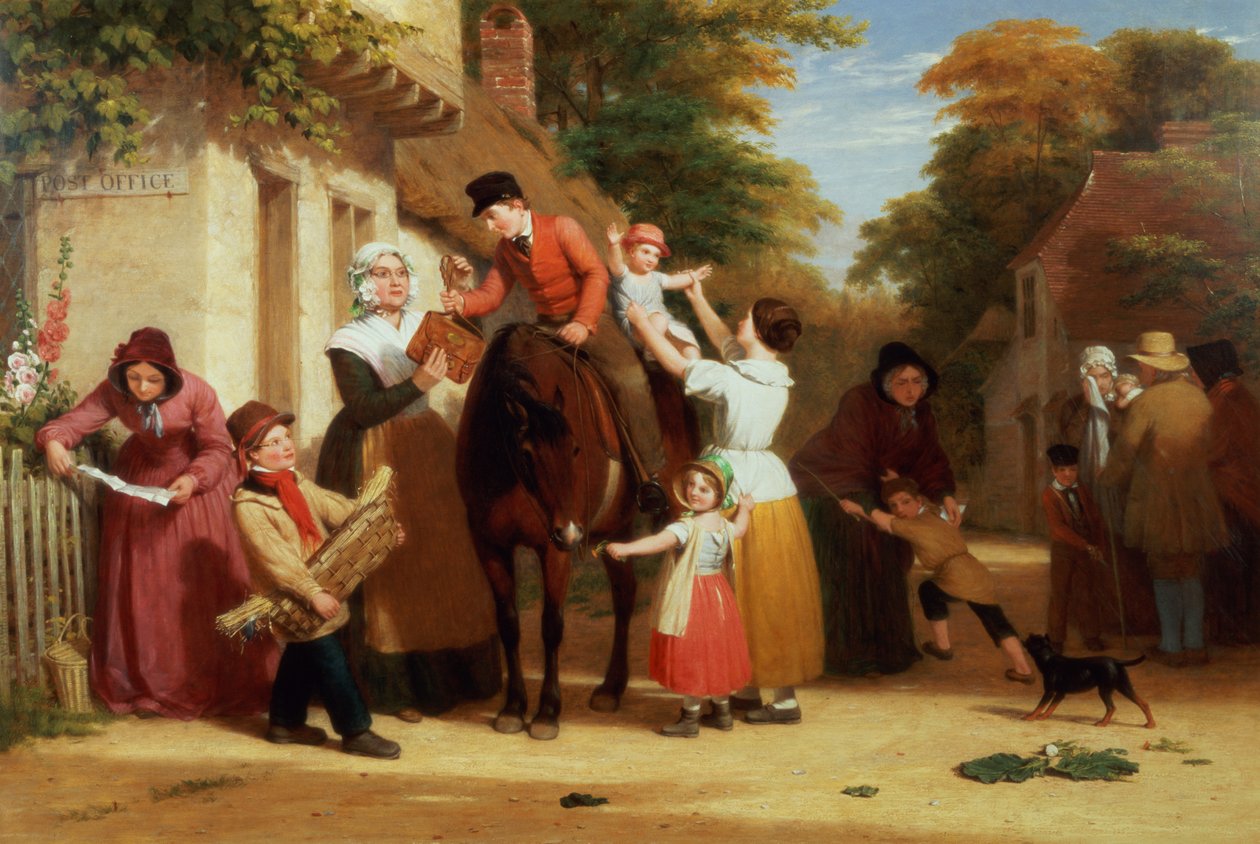 Le bureau de poste du village - William Frederick Witherington