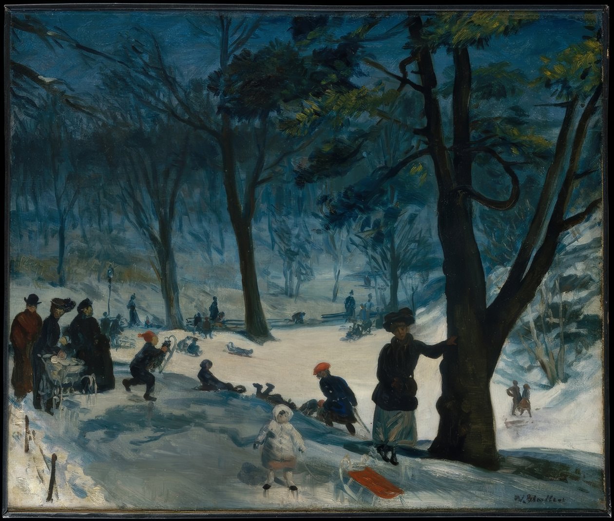 Central Park, hiver - William Glackens