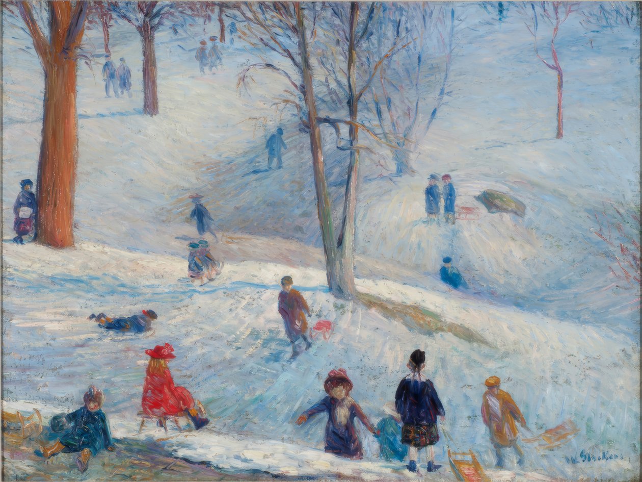 Luge, Central Park - William Glackens