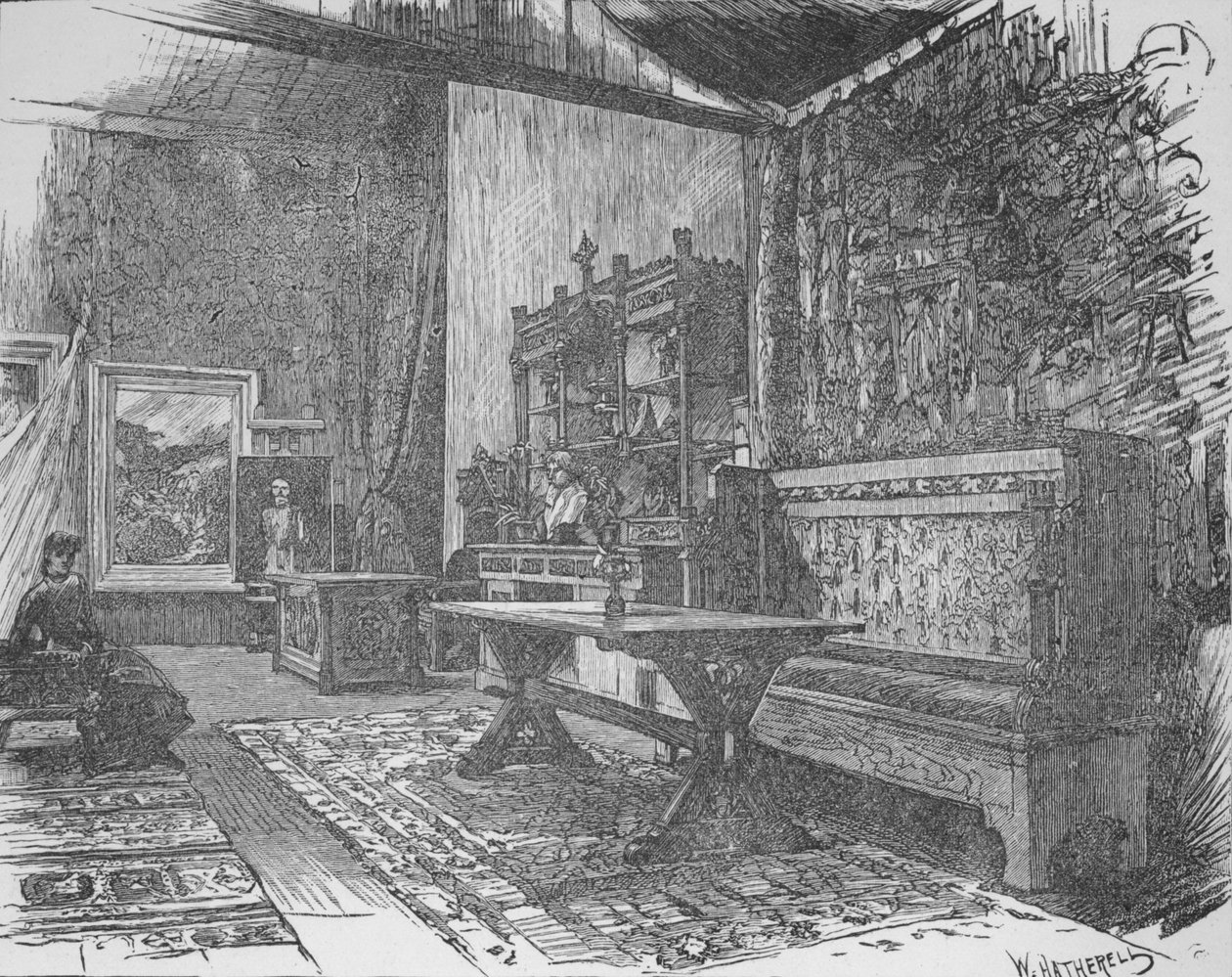 Studio de Herkomer, 1890 - William Hatherell