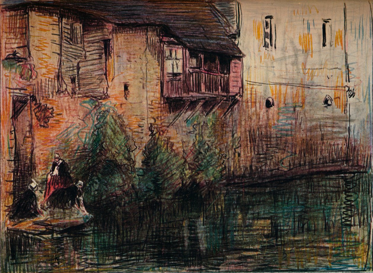 Scène de canal, Quimperlé, c1907 - William Henry Charlton