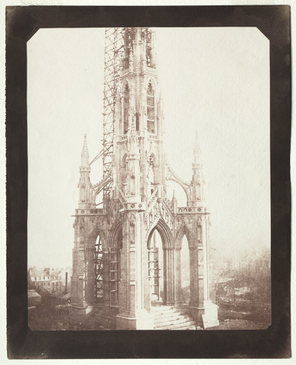 Monument Scott en construction - William Henry Fox Talbot