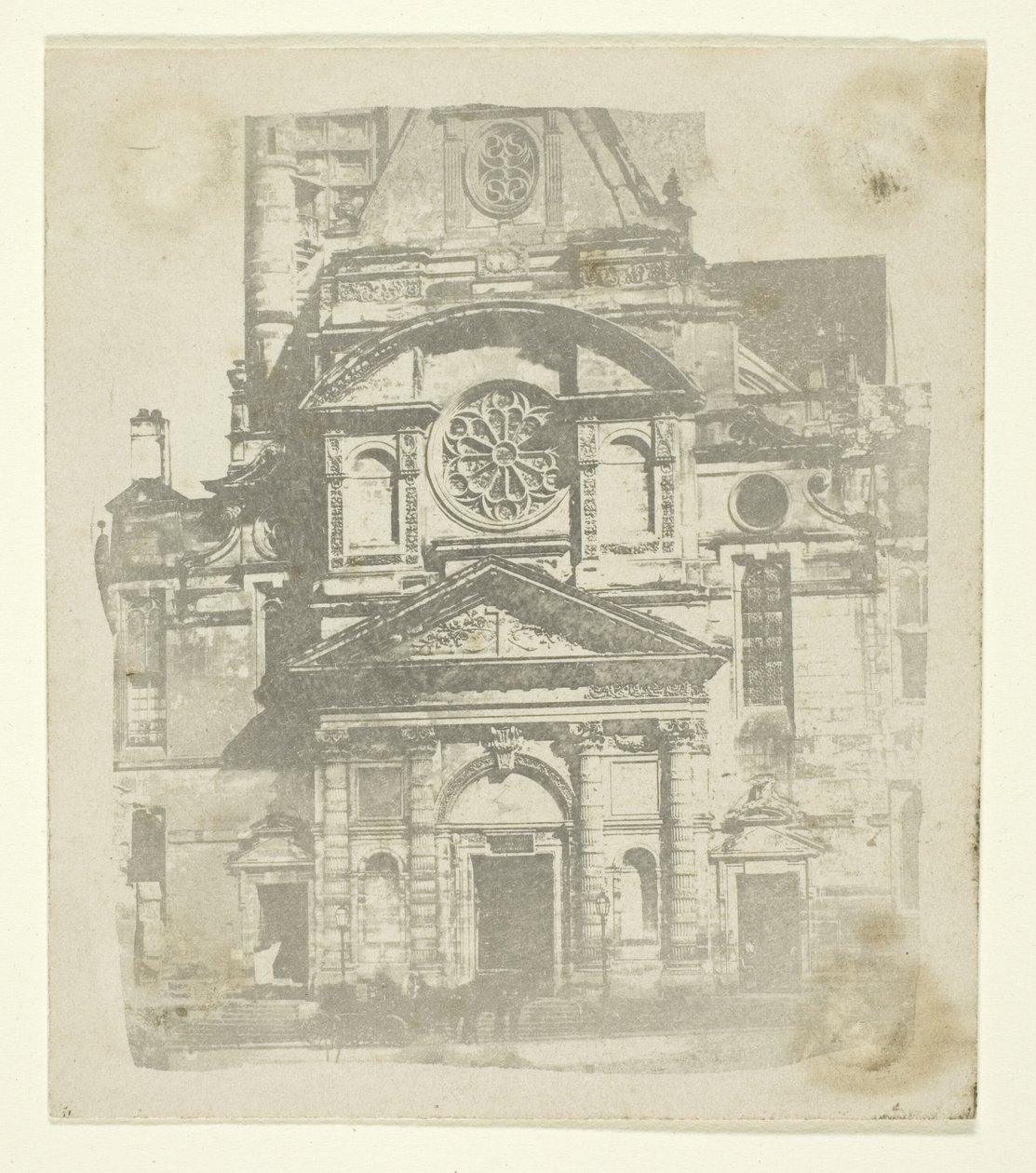 St. Étienne du Mont, Façade - William Henry Fox Talbot