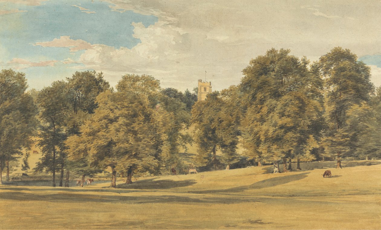 Église de Bushey depuis le sud-ouest - William Henry Hunt