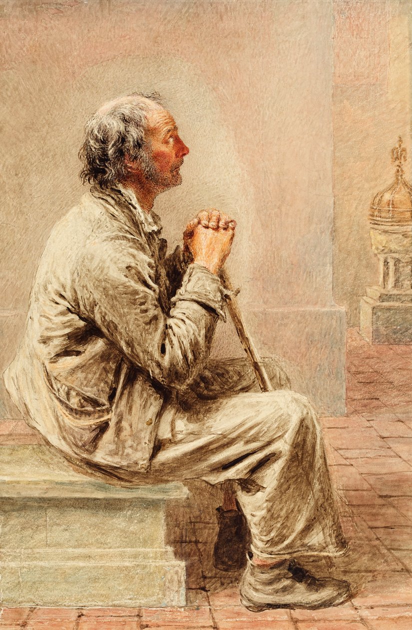 Dévotion rustique, vers 1840 - William Henry Hunt