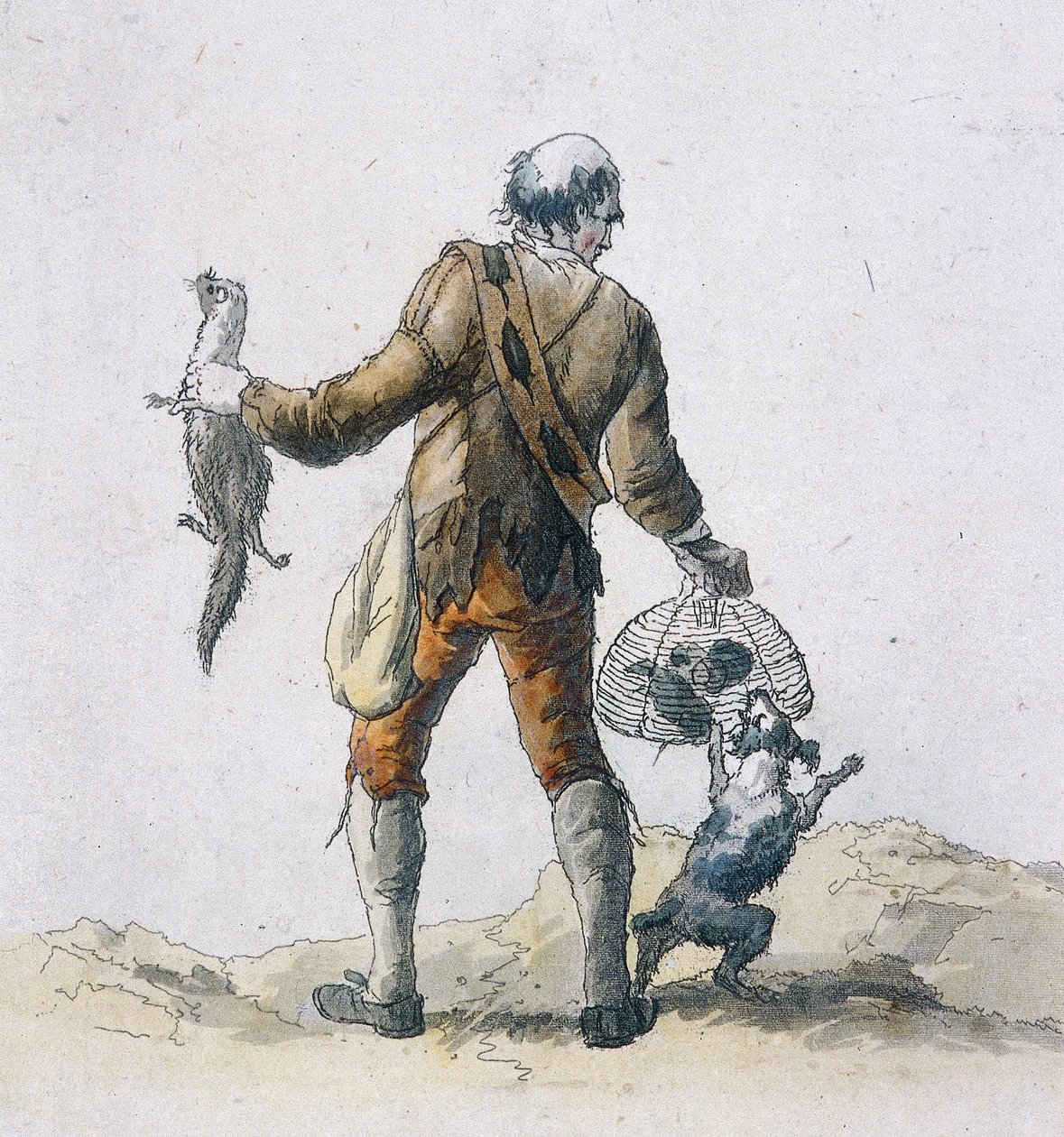 Un attrapeur de rats, Personnages provinciaux, 1804 - William Henry Pyne
