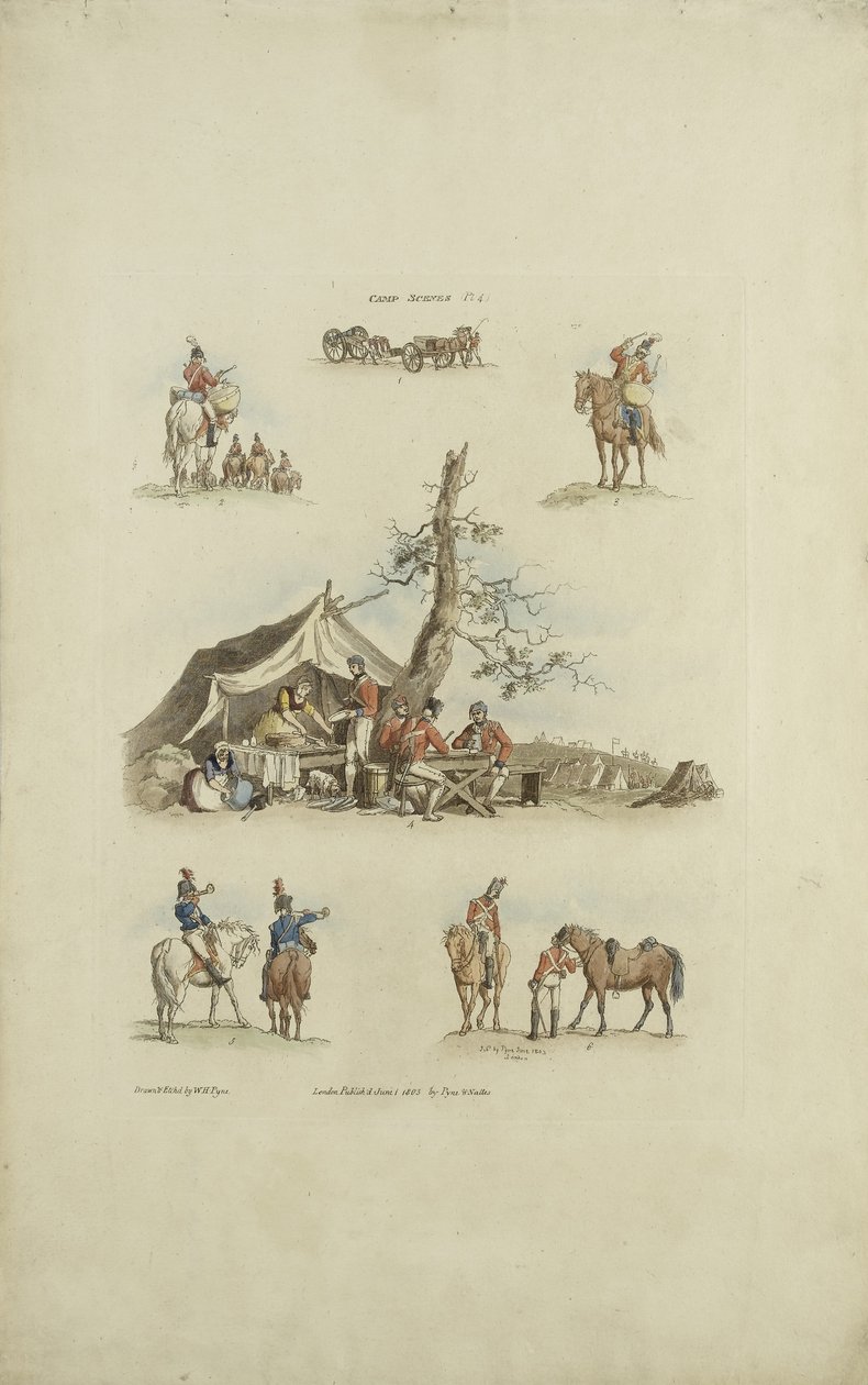 Scènes de camp, 1803 - William Henry after Pyne