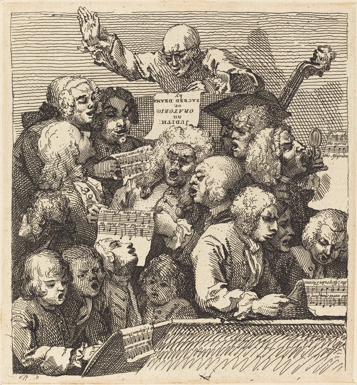Un chœur de chanteurs - William Hogarth
