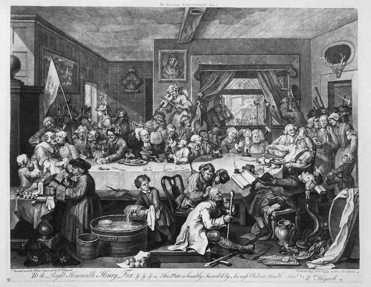 Un divertissement électoral, 1755 - William Hogarth
