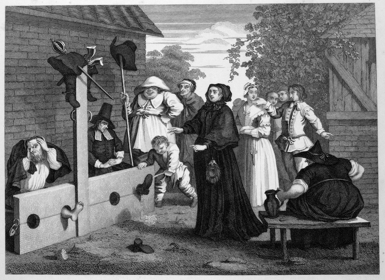 Hudibras et Ralpho dans les stocks - William Hogarth