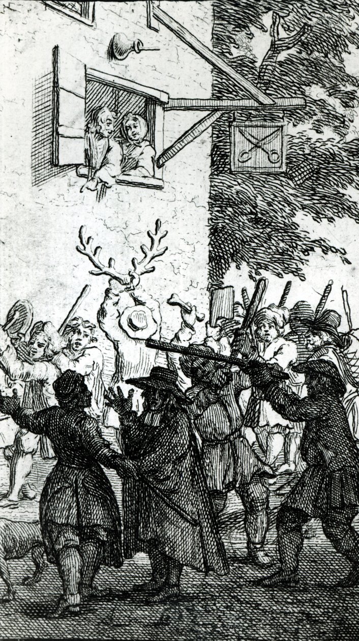 Tumulte contre un tailleur - William Hogarth