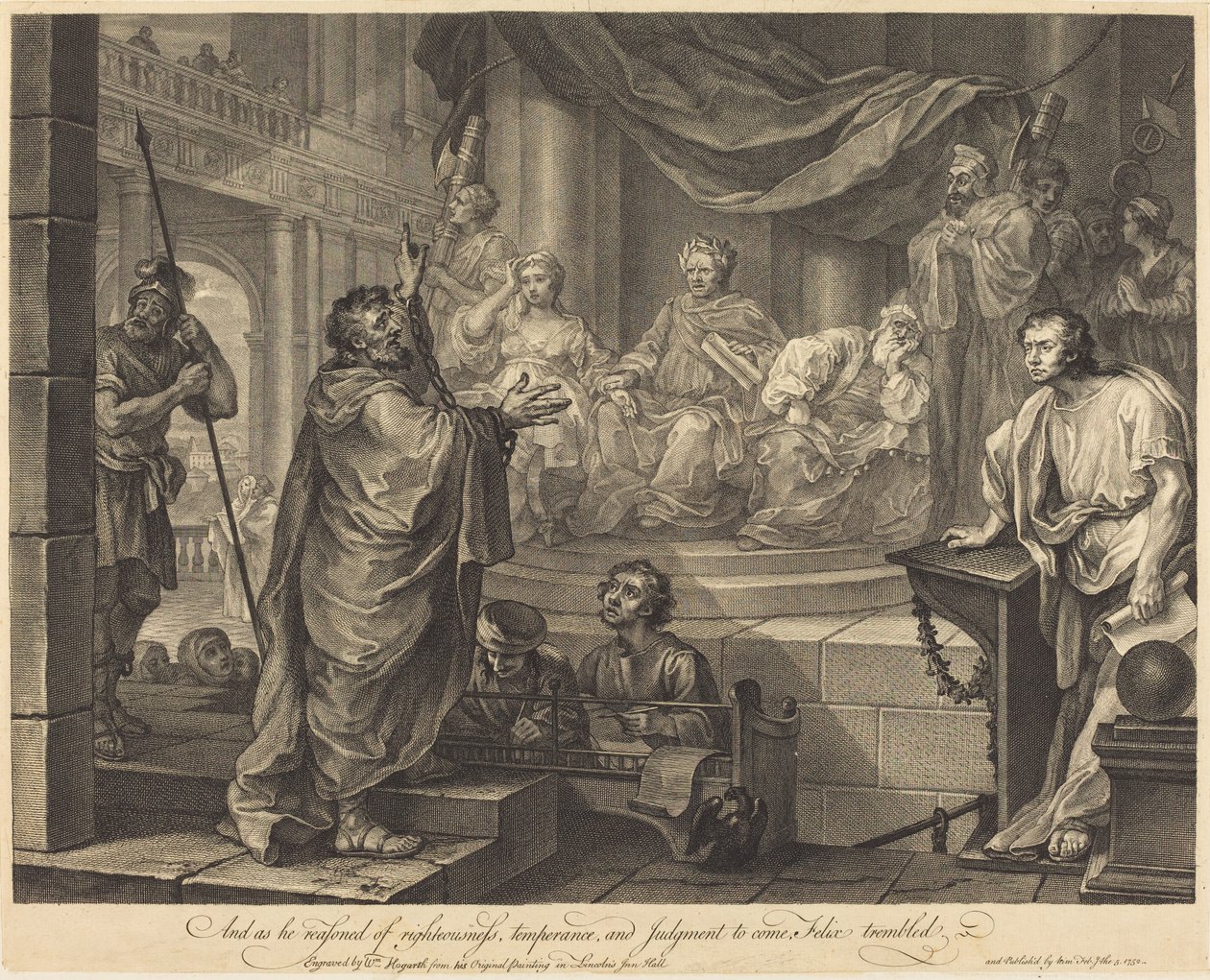 Paul devant Félix - William Hogarth