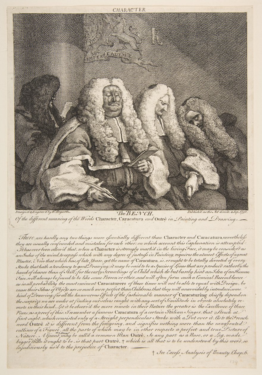 Le Banc, septembre 1758 - William Hogarth