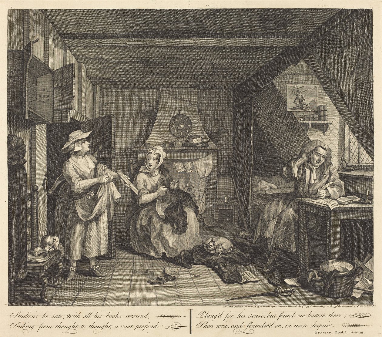 Le poète en détresse - William Hogarth