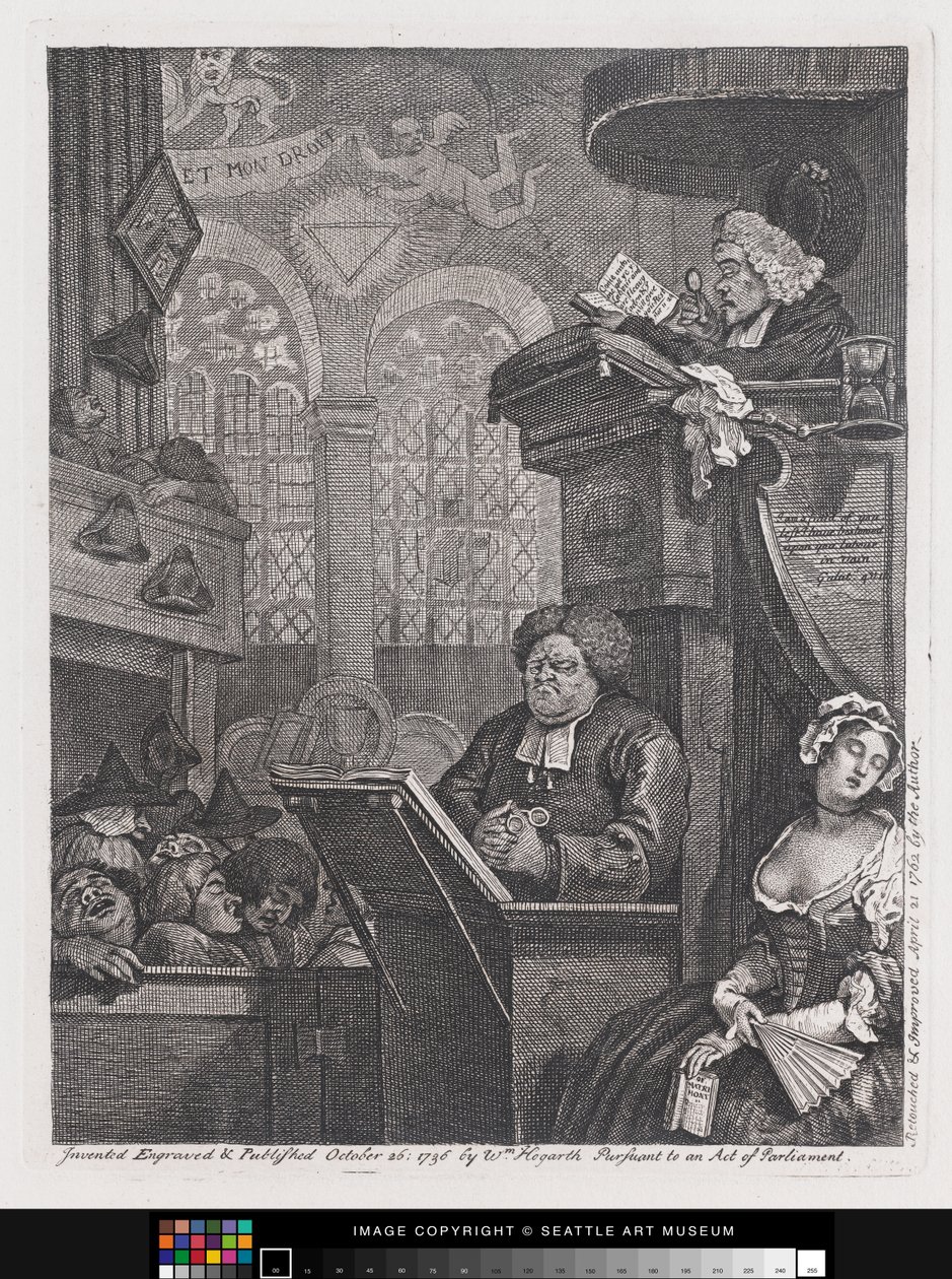 La congrégation endormie - William Hogarth