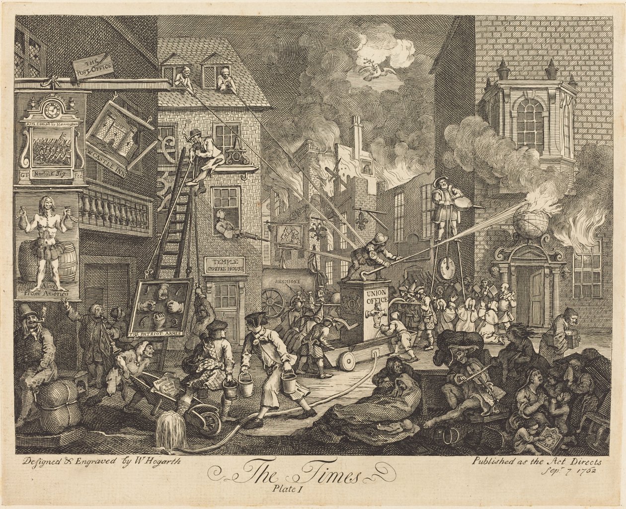 Les Temps, pl.1 - William Hogarth