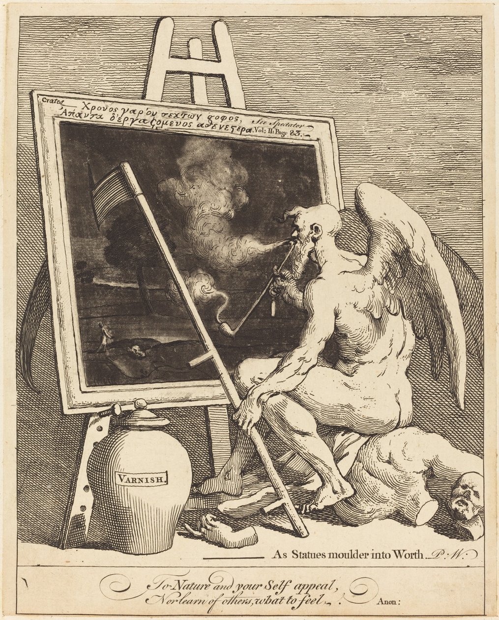 Le Temps fumant une image - William Hogarth