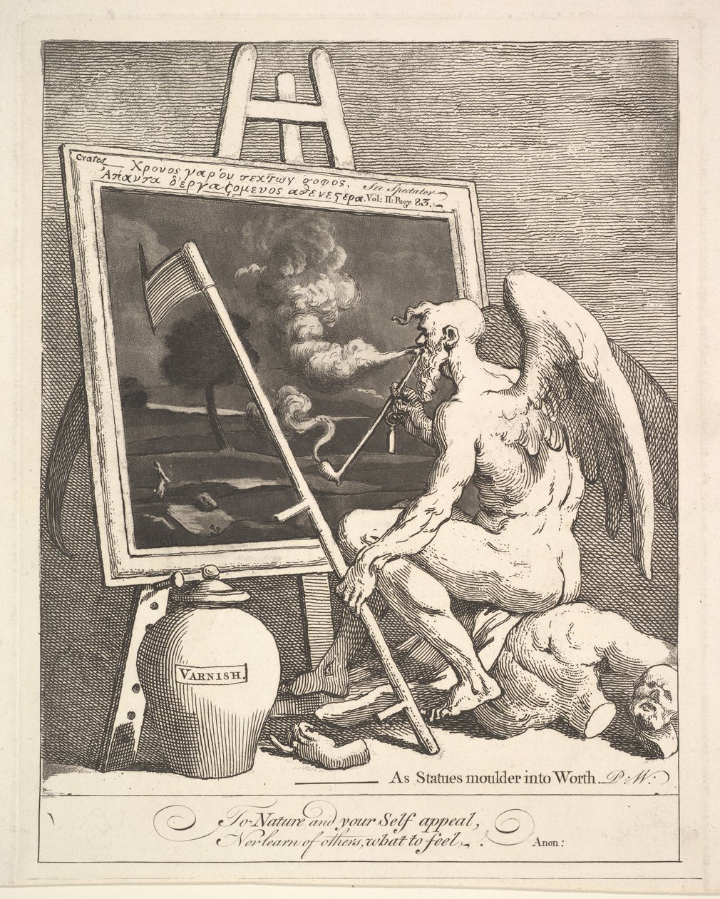 Le Temps fumant une image, vers 1761 - William Hogarth