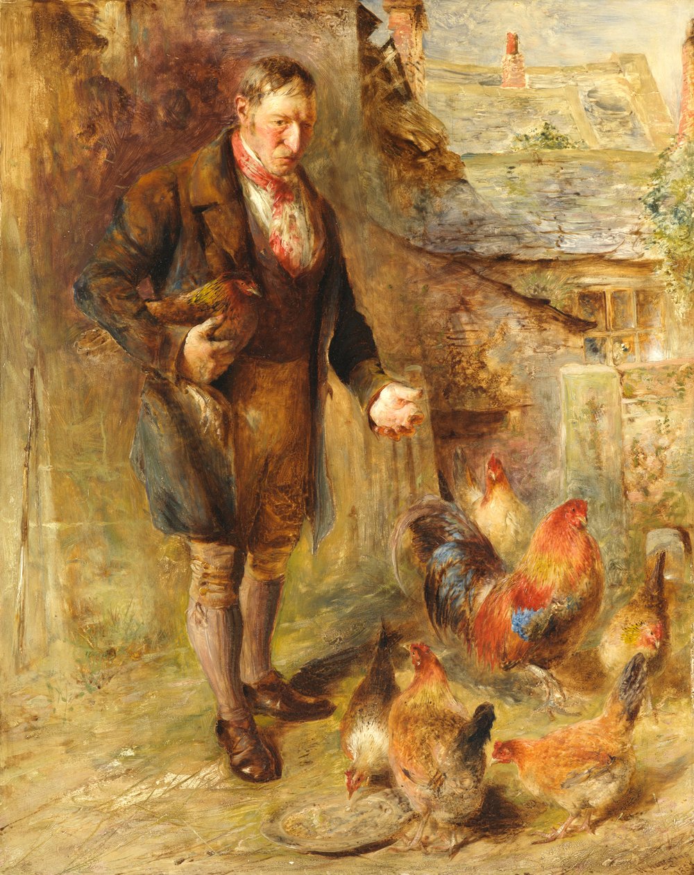Autoportrait à 38 ans avec des poules - William Huggins
