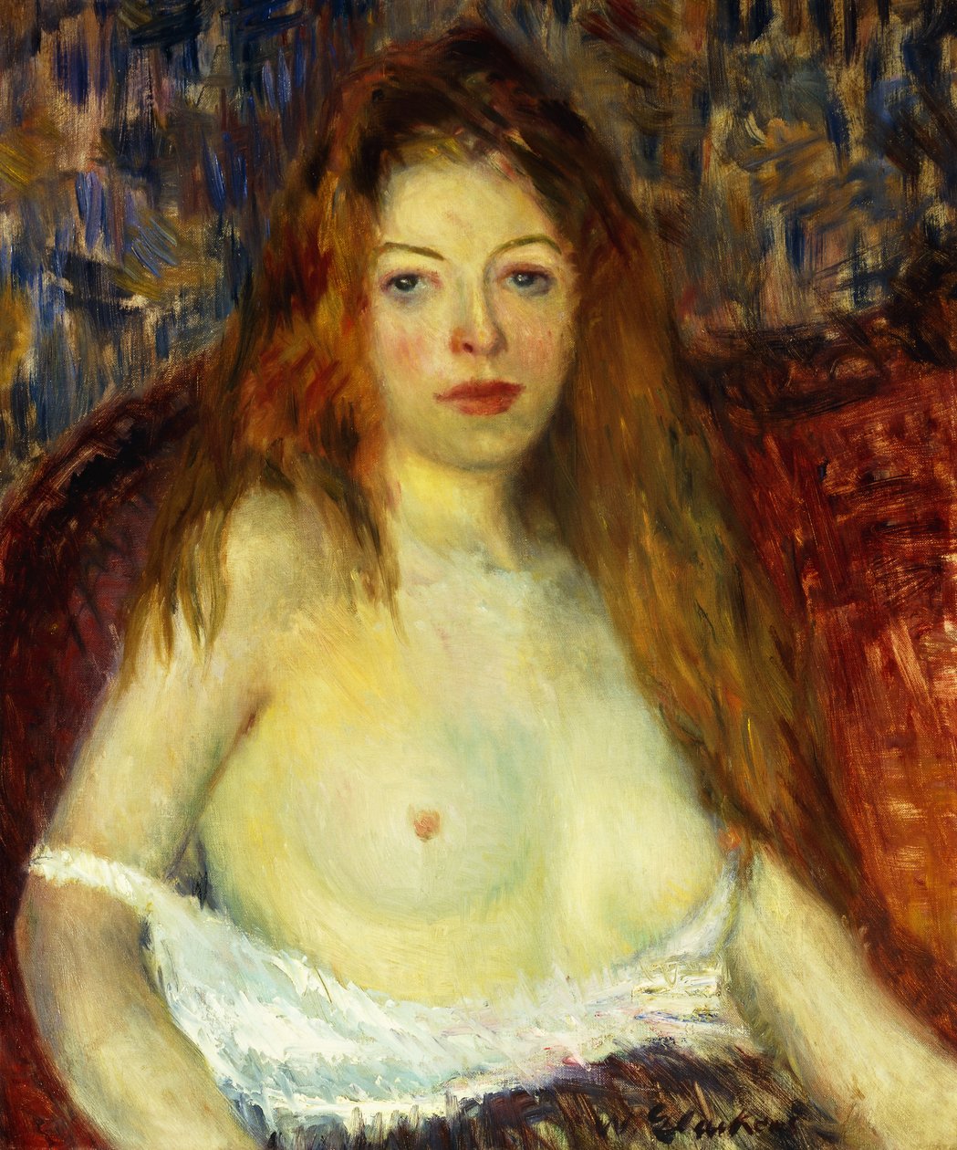 Un modèle aux cheveux roux - William James Glackens