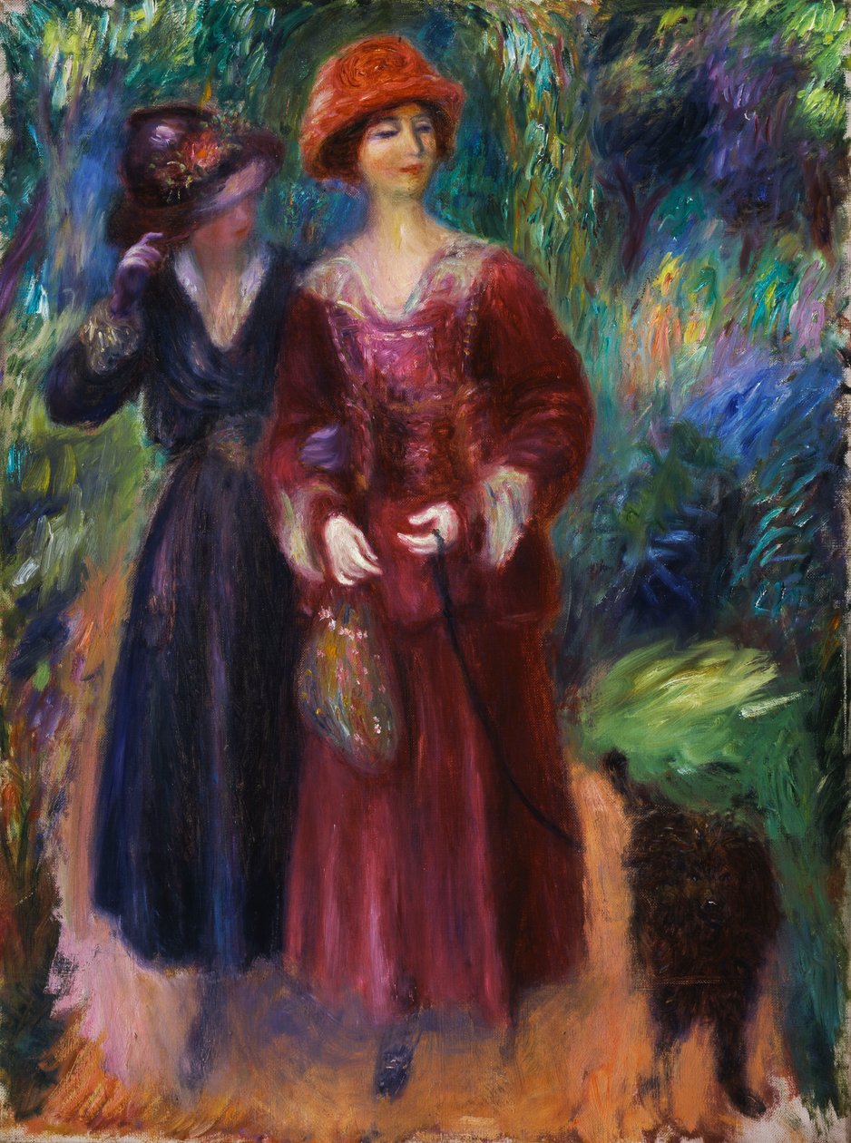 Une promenade dans le parc - William James Glackens