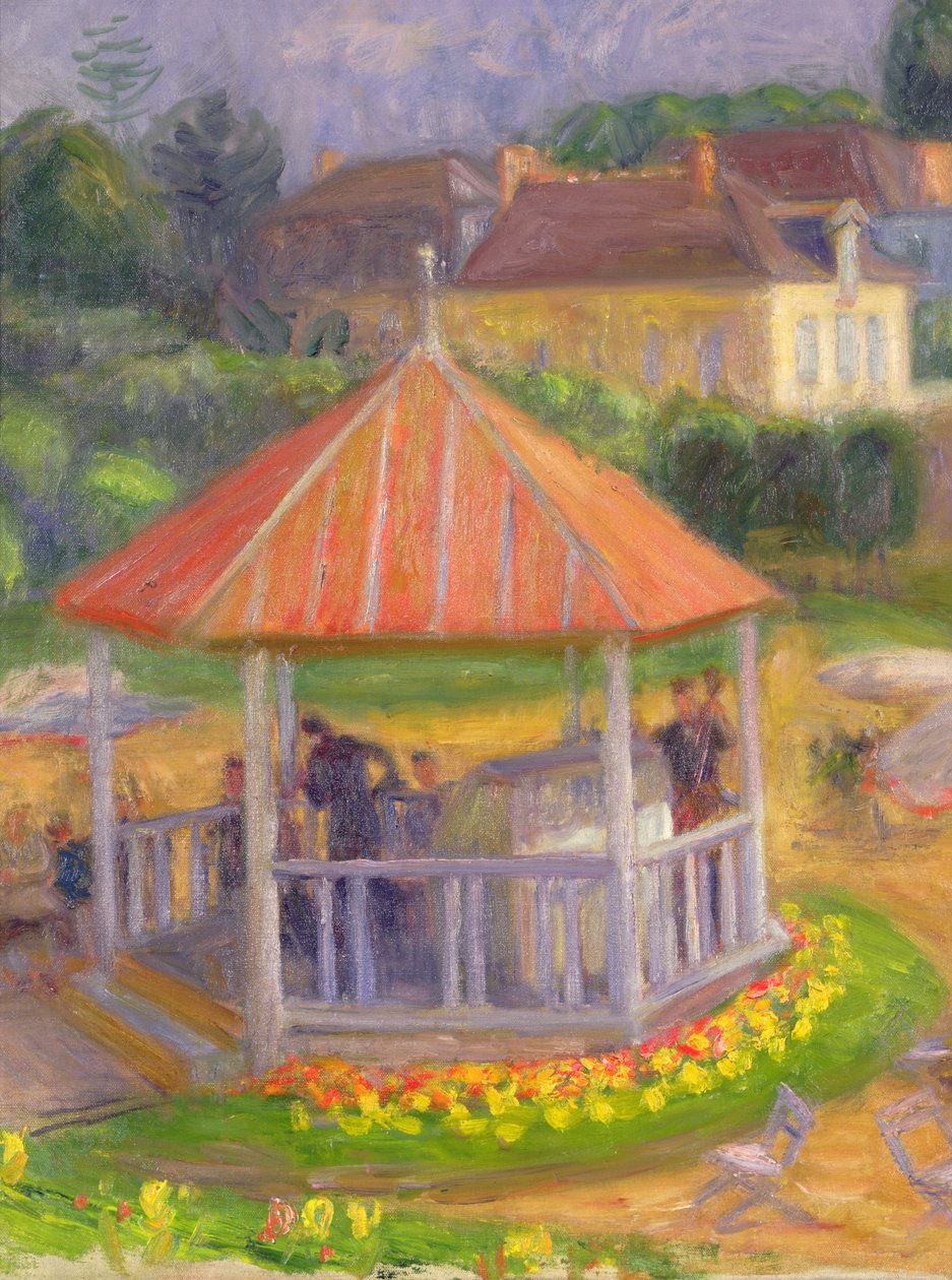 Kiosque à musique (huile sur toile sur carton) - William James Glackens