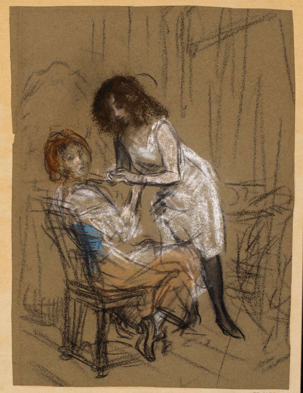 Deux femmes (une assise) - William James Glackens