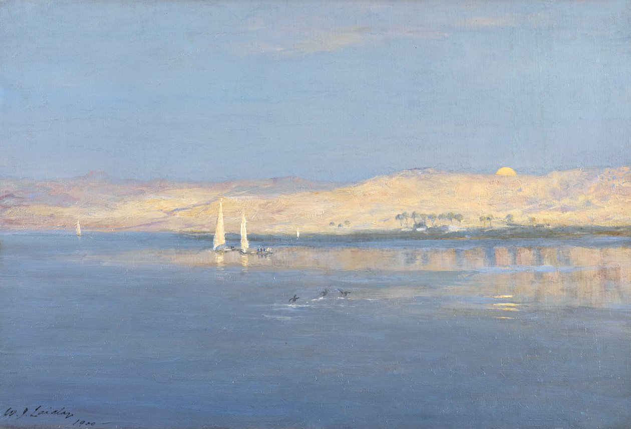 Lever de lune sur le Nil, 1900 - William James Laidlay