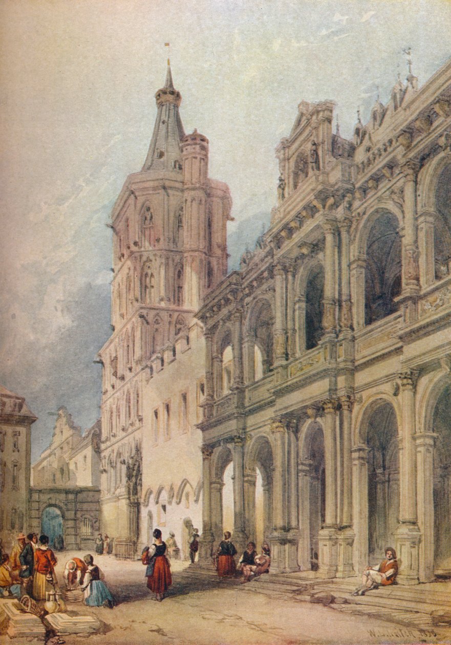 Hôtel de ville, Cologne, vers 1841 - William Leighton Leitch