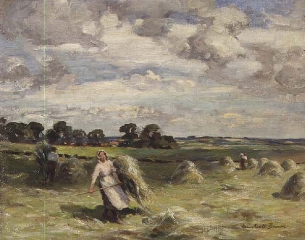 Récolte près de Salroun, East Lothian - William Marshall Brown
