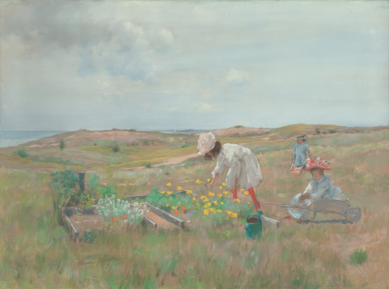 Cueillir des fleurs - William Merritt Chase