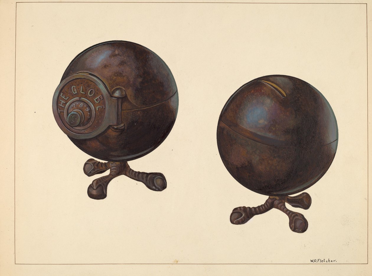 Tirelire Globe, vers 1938 - William O. Fletcher