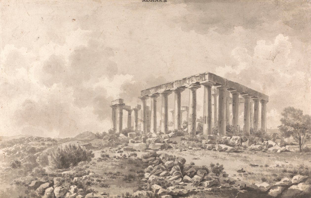 Temple de Jupiter Panhellenios à Égine - William Pars