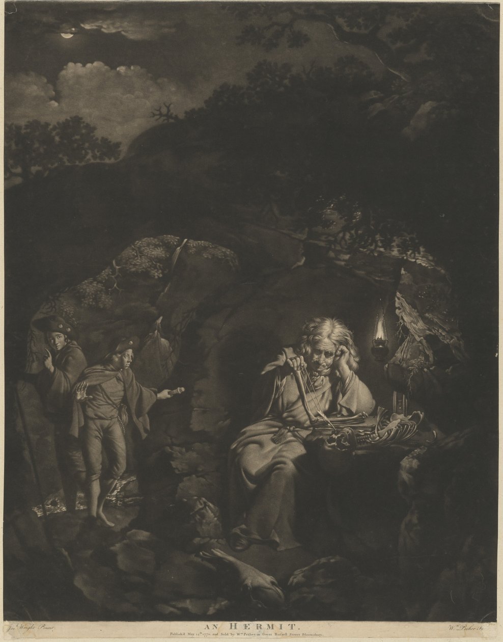 Un Ermite - William Pether after Joseph Wright