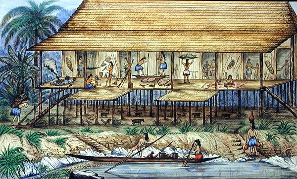 Longhouse Dyak - William Samwell