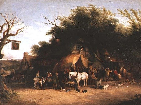 Voyageurs se reposant à une auberge de campagne - William Snr. Shayer
