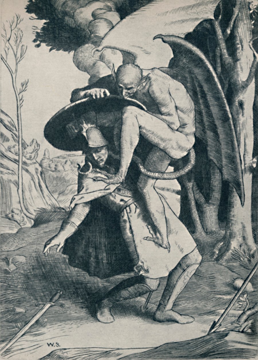 Christian combattant Apollyon - William Strang