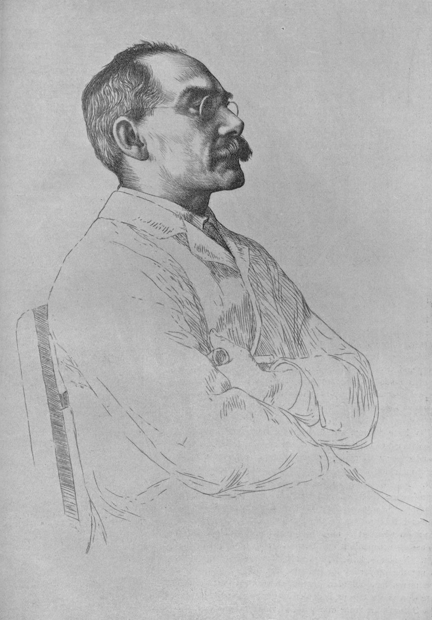 Portrait de Rudyard Kipling - William Strang