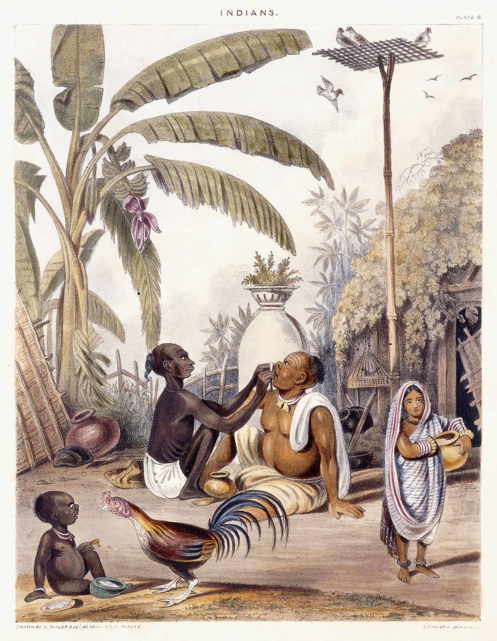 Le barbier du village, 1842 - William Tayler