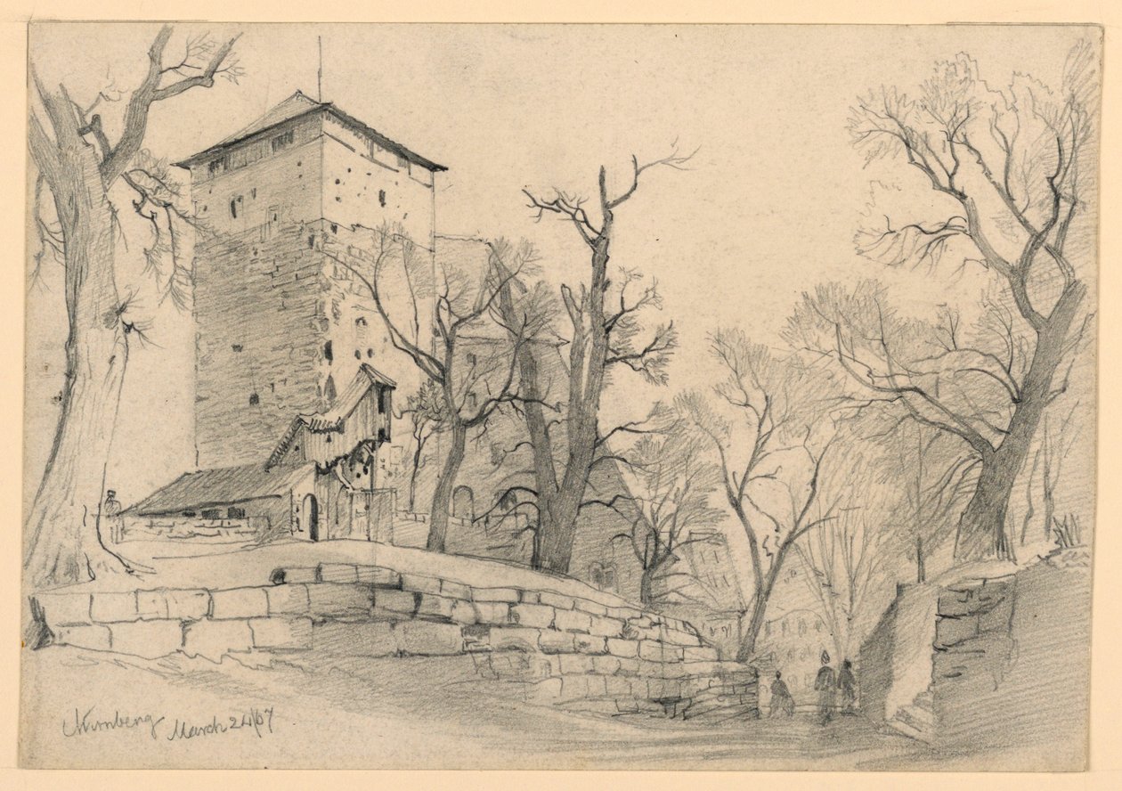 Château de Nuremberg, Allemagne - William Trost Richards