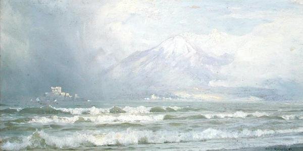 Le Vésuve en hiver - William Trost Richards