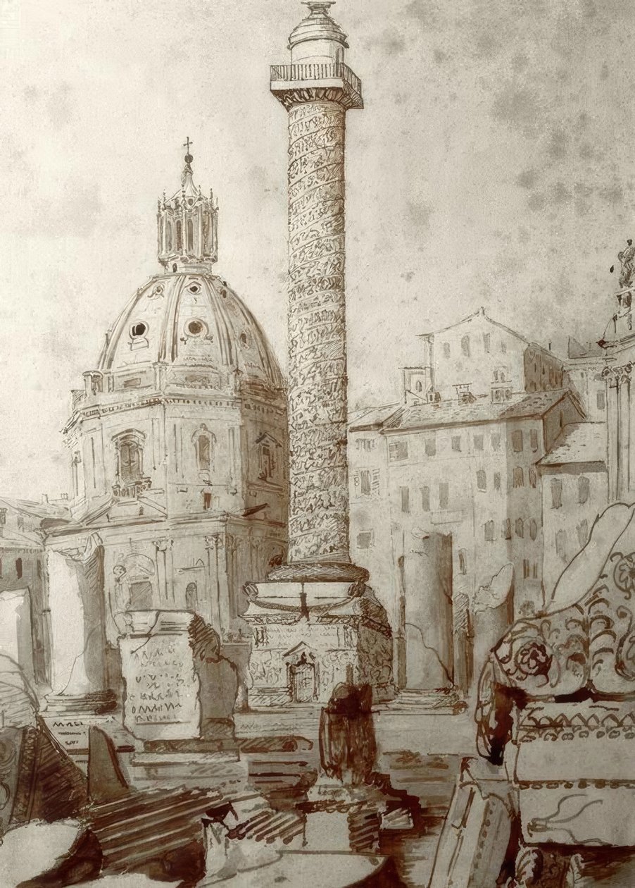 La colonne Trajane à Rome - Joseph Mallord William Turner