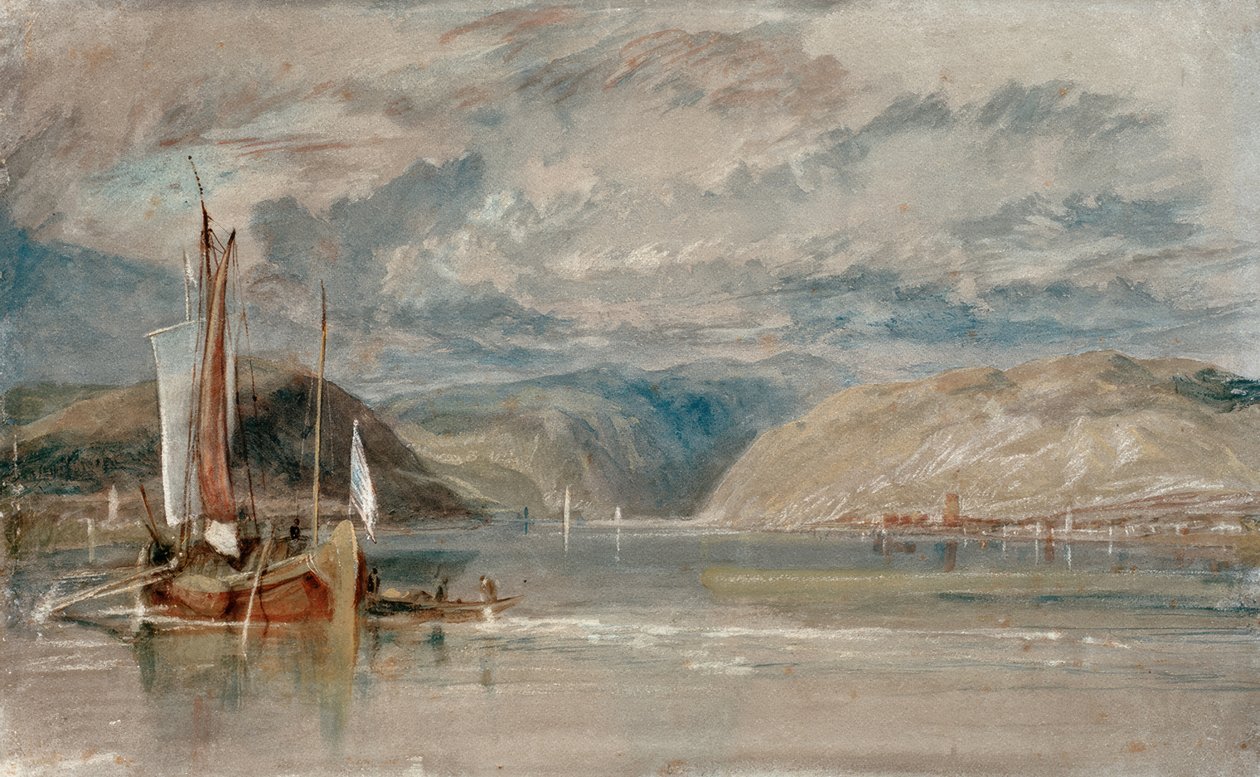 Rüdesheim, vue sur le Binger Loch - Joseph Mallord William Turner