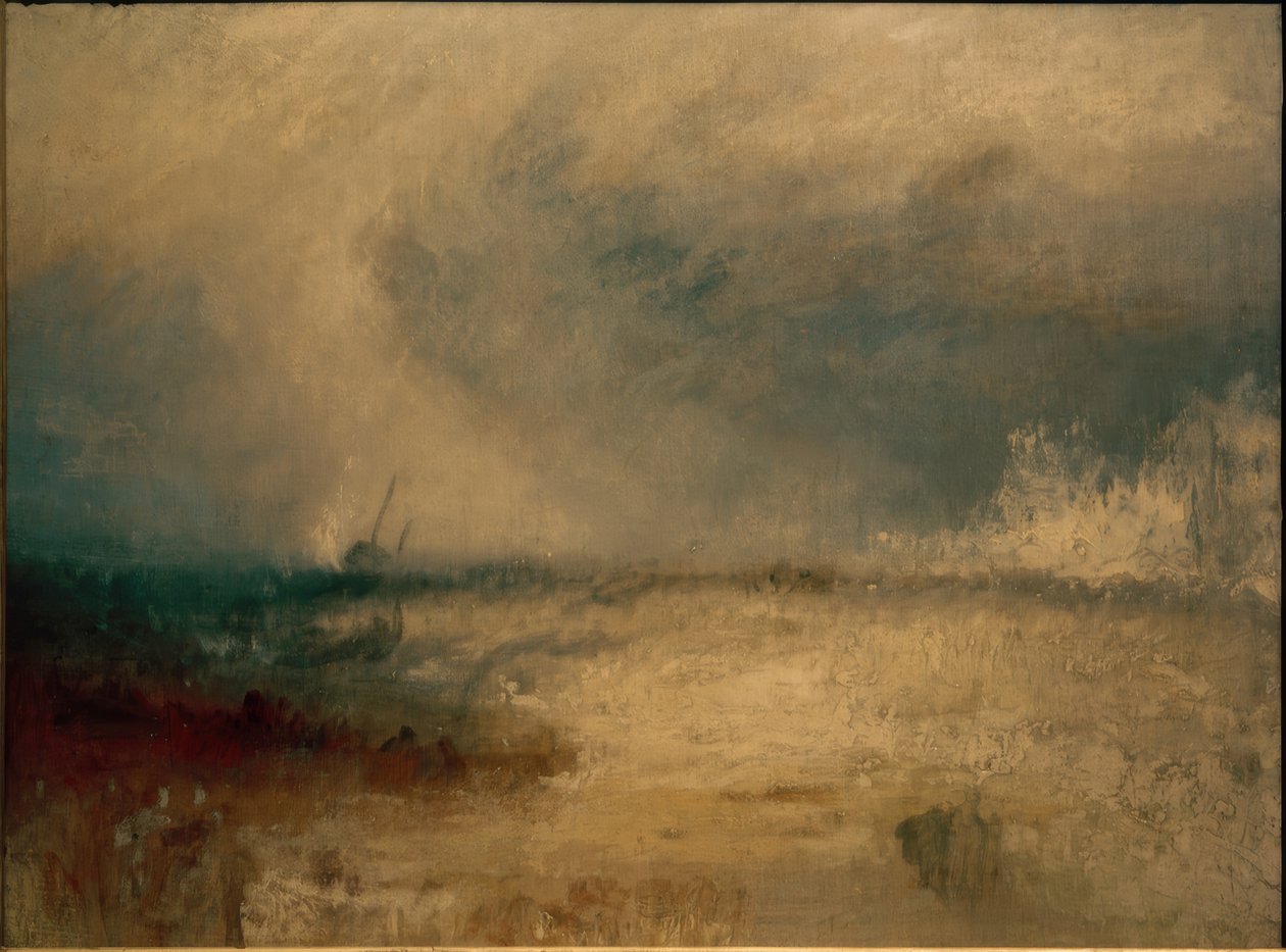 Vagues se brisant sur une côte - Joseph Mallord William Turner